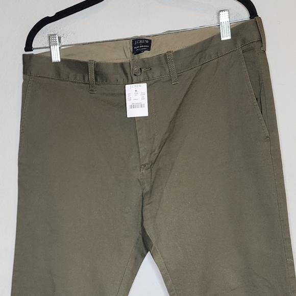 NWT J. Crew Flex Driggs Green Chino Pants Men's size 33 - Picture 11 of 13